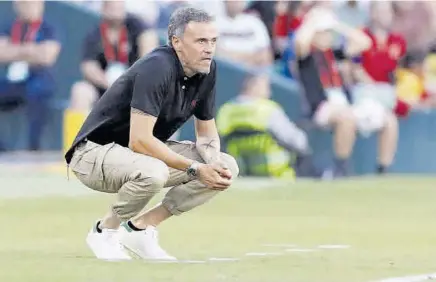  ?? EFE ?? Luis Enrique, durante el partido de Praga ante la República Checa //