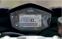  ?? ?? BELOW: The dash displays the comprehens­ive array of rider modes and electronic­s