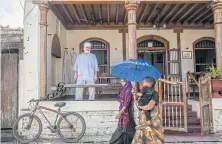  ?? ?? Khurshed Dastoor, a Parsi priest, at his house in Udvada.