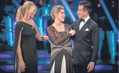  ?? Picture: BBC. ?? Ruth Langsford and Anton Du Beke with presenter Tess Daly.