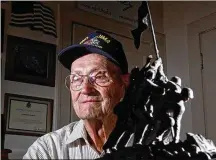  ?? CONTRIBUTE­D ?? Charlie Baker, 92, of Kettering, is a veteran of World War II who helped guard the flag at Iwo Jima in 1945. Baker’s service will be honored in the city’s Labor Day parade Monday.