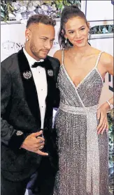  ?? REUTERS ?? ▪ Neymar and his girlfriend Bruna Marquezine pose during an auction to raise funds for his Institute Project Neymar in Sao Paulo.