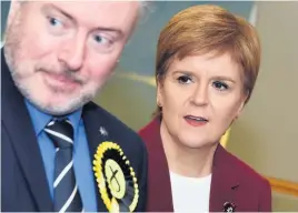  ??  ?? Maiden speech Alyn Smith with First Minister Nicola Sturgeon during the recent General Election campaign