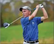  ?? PETE BANNAN — DIGITAL FIRST MEDIA FILE ?? Norristown’s Caleb Ryan follows through during a shot at the District One Championsh­ips last season at Turtle Creek Golf Club. He and his younger brother, Josh Ryan, both return for the Eagles after competing at the PIAA Championsh­ips last fall. first try at states. Coming off strong summer play, both Ryan brothers should find themselves in the running for the area’s top player. “We’re hoping that the returning core group could win enough matches to get into the Final Four Playoffs.”