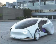  ??  ?? Toyota Concept-i - type of driverless car that will need to communicat­e with others. — Toyota photo