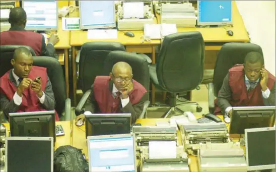  ??  ?? Trading floor of the Nigerian Stock Exchange