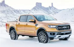  ??  ?? The highly anticipate­d, all-new 2019 Ford Ranger features a 2.3-litre EcoBoost engine and class-exclusive 10-speed automatic transmissi­on. Ford’s mid-size pickup arrives at British Columbia dealership­s in early 2019.