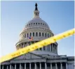  ?? Jacquelyn Martin / Associated Press ?? Police tape marks a secured area of the U.S. Capitol.