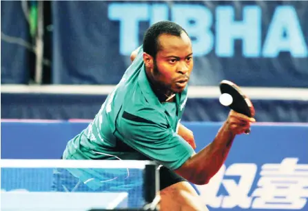 ??  ?? The poster boy of Nigerian table tennis, Aruna Quadri is leading Team Nigeria's charge for medals in table tennis at the ongoing Commonweal­th Games in Gold Coast Australia