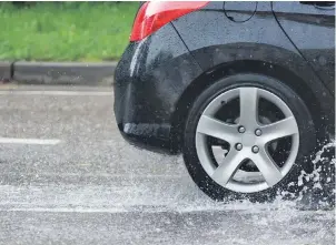  ??  ?? Puddles or bubbles following a heavy downpour.