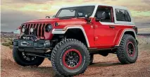  ??  ?? Jeepster adds 1960s colour palette to Wrangler Rubicon.