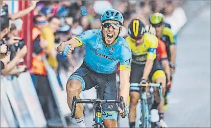  ?? FOTO: MD ?? Ambicioso Omar Fraile logró imponerse en la llegada a Eibar de la pasada Itzulia y no descarta poder repetir en el Tour