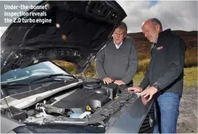  ??  ?? Under-the-bonnet inspection reveals the 2.0 turbo engine