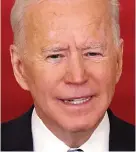  ??  ?? Positive...US President Joe Biden