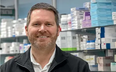  ?? JOE LLOYD/STUFF ?? Hardy St Pharmacy owner John Handforth has been running a free prescripti­on programme for nine months.