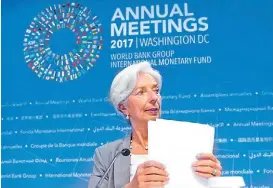  ?? SHAWN THEW/EFE ?? La directora del Fondo Monetario Internacio­nal.