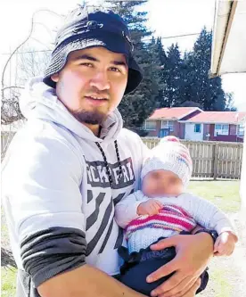  ??  ?? Brendon Hamilton, 21, was stabbed in the neck in the Mt Eden apartment and died the same day his and Simeon’s daughter Shyanne turned 1 year old.