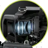  ??  ?? EVF uses the same LCD panel as the E-M1 II, but with a number of improvemen­ts including an increased magnificat­ion and higherqual­ity eyepiece optics.