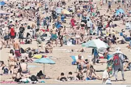  ?? EFE ?? Playa de la Malvarrosa en Valencia este mismo mes.