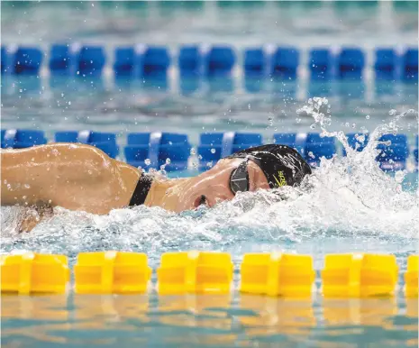  ?? CP PHOTO ?? Penny Oleksiak swims the 200 metre race during the 2018 Team Canada finals in Edmonton last July.