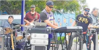  ?? ?? Horowhenua­based covers band Peanut Slab will be playing at the Levin Adventure Park this Sunday May 22, as part of a NZ Music Month event.