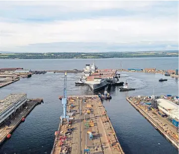  ?? ?? OPPORTUNIT­Y: The immediate future for Rosyth Dockyard is looking bright.