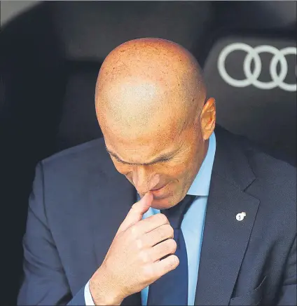  ?? FOTO: EFE ?? Zidane afrontará el partido del próximo domingo ante el Real Sociedad sin Benzema, Marcelo y Cristiano Ronaldo