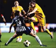  ?? Hector Vivas Getty Images ?? TIGRES’ FEMENIL is at the forefront of the women’s game in Mexico, playing several exhibition­s in trying to grow the sport.