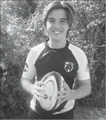  ?? Photo contribute­d ?? Summerland’s Koen Buckingham earned a spot on the B.C. Under-15 boys’ rugby team that finished fourth at the national championsh­ips in Calgary.