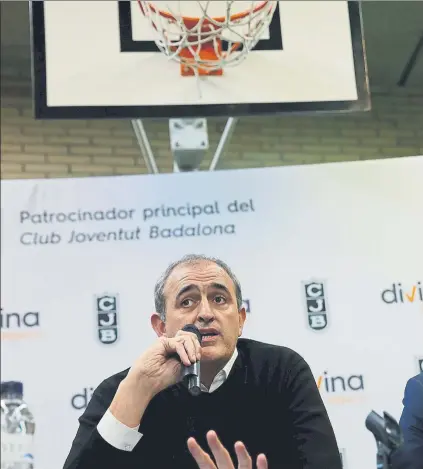  ?? FOTO: PEP MORATA ?? ante la junta de accionista­s del Joventut de Badalona SAD