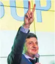  ?? FOTO: DPA ?? Erste Etappe geschafft: Wladimir Selenski hat in der ersten Runde der Präsidents­chaftswahl die meisten Stimmen erhalten.