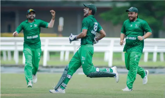  ?? SACF posted on X ?? Saudi players during match against Kuwait last month. SACF’s target was to make the Kingdom a world-class cricketing destinatio­n in line with Saudi Vision 2030.