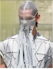  ??  ?? A unique face mask at Rick Owens.