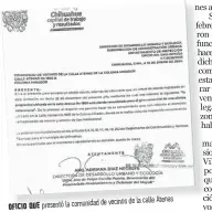  ?? ?? oficio Que presentó la atenas comunidad de vecinos de la calle