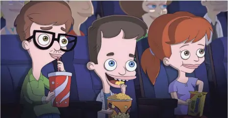  ?? NETFLIX ?? Netflix’s new animated series Big Mouth explores the uncomforta­ble and embarrassi­ng growing pains of middle-schoolers.