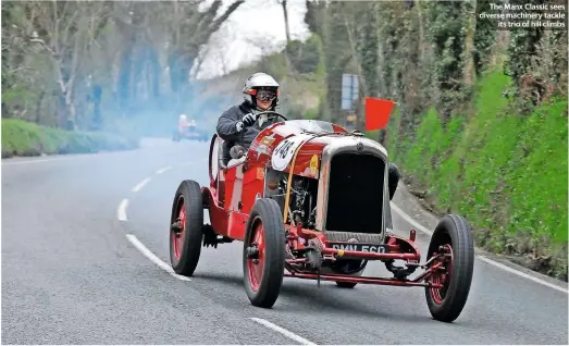  ??  ?? The Manx Classic sees diverse machinery tackle its trio of hill climbs