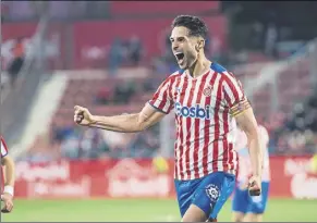  ?? Foto: Puntí ?? Juanpe, celebrando un gol el central del Girona quiere vengar a los amarillos