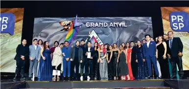  ?? CONTRIBUTE­D PHOTO ?? The local government unit of Quezon City bags the Grand Anvil Award for its exceptiona­l government relations program, titled ‘Quezon City kickstarts a widespread advocacy for the right to care.’