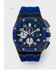  ??  ?? 04 04/ ROYAL OAK OFFSHORE 44MM BLACK/BLUE CERAMIC CASE ON BLUE RUBBER STRAP £34,000