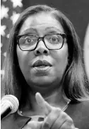  ??  ?? New York Attorney General Letitia James.