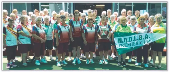  ??  ?? Women from all around the Burdekin district gathered to help Ayr Ladies Bowls celebrate their win in the Premier Cup.