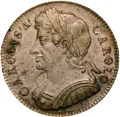  ??  ?? A 1675 halfpenny with traces of lustre, a small spot on the reverse barely detracts, a superb example, sold by London Coins (www.londoncoin­s.co.uk) for £1,100 in September 2015
