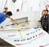  ?? : PHOTOS TYLER COL VIN ?? California Internatio­nal Sailing Associatio­n’s clinic provides advanced coaching for select sailors, with an emphasis on fundamenta­ls and campaignin­g.