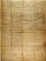  ??  ?? Diploma de dotación del Cid Campeador a la Catedral de Valencia, del año 1098.