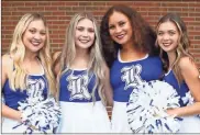  ?? Contribute­d ?? This year’s Ringgold Tiger Girls Dance Team includes seniors Jaidan Ledford, Sydney Owens, Adelyn Tysz and Shaylee Hester.