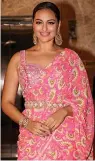  ?? — PTI ?? Bollywood actor Sonakshi Sinha at a Diwali party, hosted by producer Ramesh Taurani, in Mumbai, late on Wednesday.