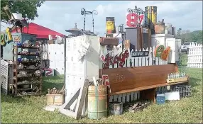  ??  ?? This booth from past years shows some of the items that can be found at The Junk Ranch. The October event will have more than 105 vendors, 250 booths, a dozen food trucks and several bands.