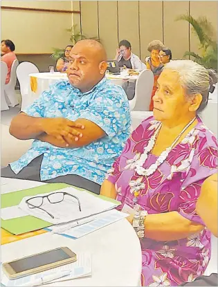  ?? Picture: SOPHIE RALULU ?? Participan­ts of the Fiji reflection and learning workshop at the Grand Pacific Hotel in Suva yesterday.