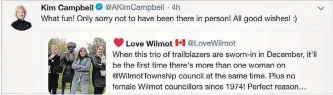  ??  ?? Kim Campbell responds.