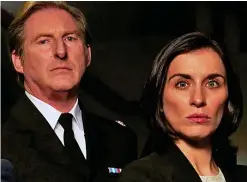  ??  ?? Uncertaint­y: Co-stars Adrian Dunbar and Vicky McClure